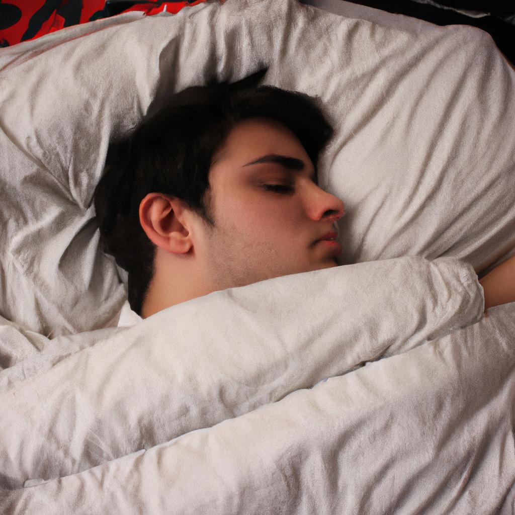 Person sleeping peacefully in bed