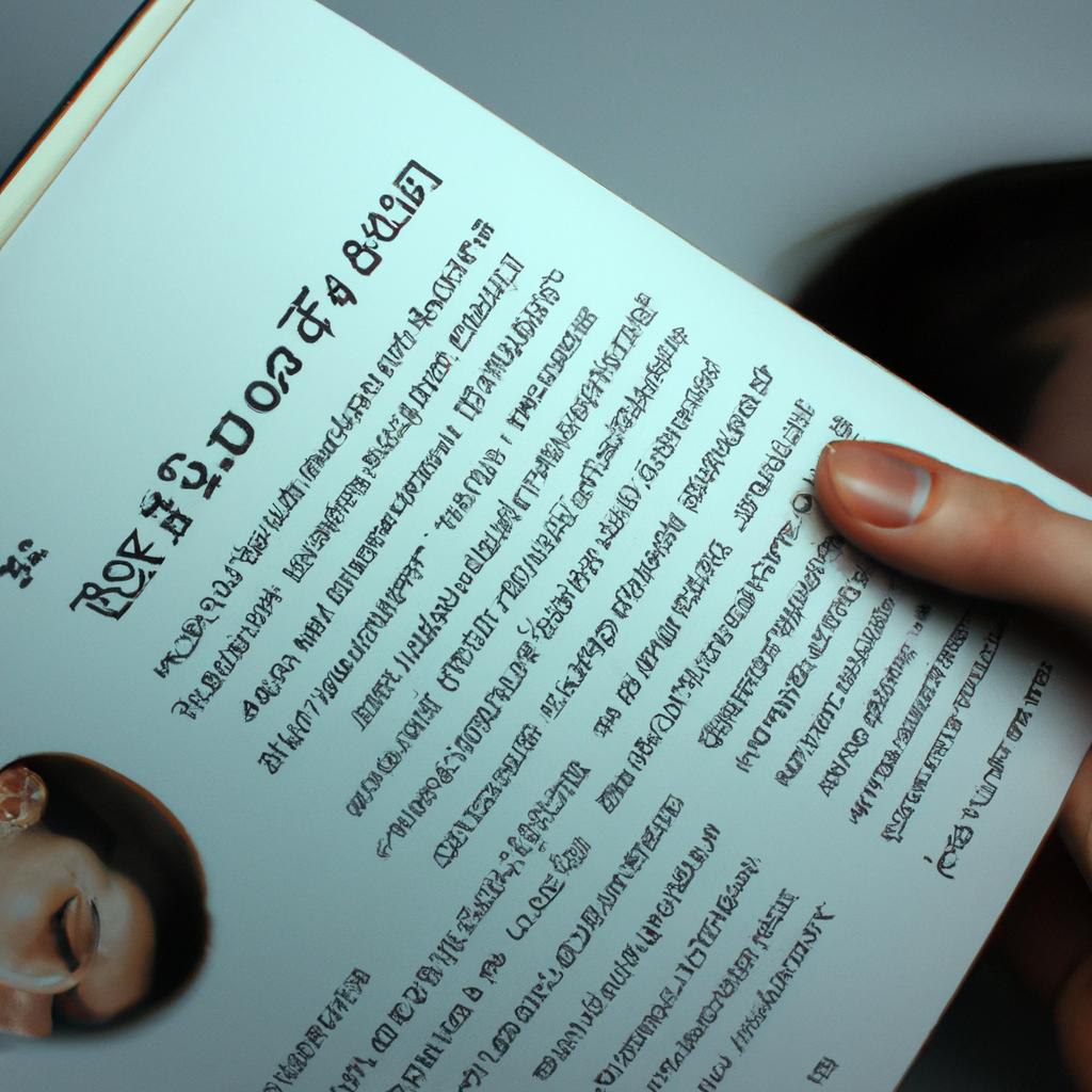Person reading book about sleep